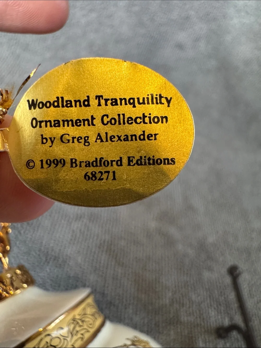 Bradford Editions Northwoods Majesty Deer Christmas Ornament Greg Alexander
